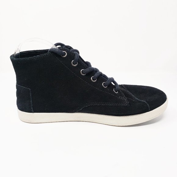 Toms Shoes - Toms Paseo High Top Black Suede Sneakers Shoes